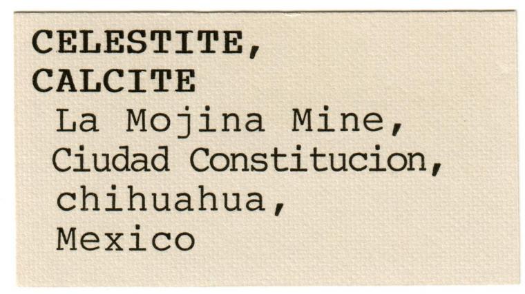 CELESTINE on CALCITE