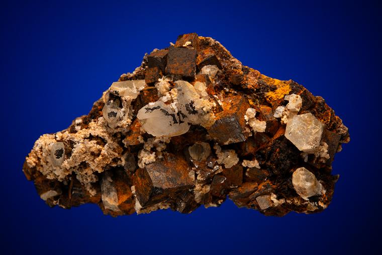 LIMONITE after PYRITE with QUARTZ