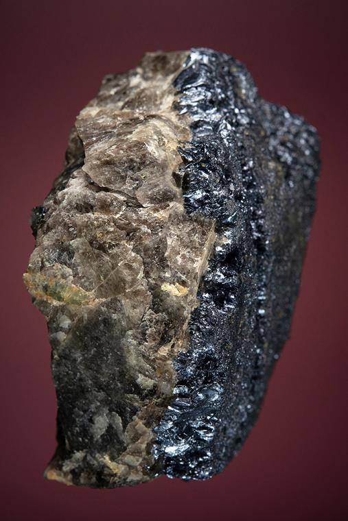 MOLYBDENITE on QUARTZ and BERYL var. Aquamarine