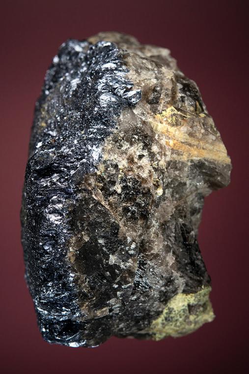 MOLYBDENITE on QUARTZ and BERYL var. Aquamarine