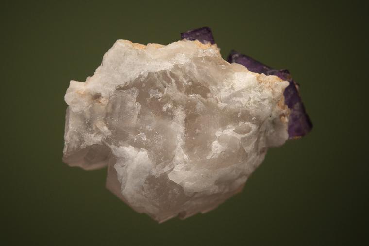 FLUORITE on QUARTZ