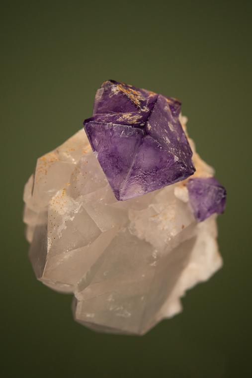 FLUORITE on QUARTZ