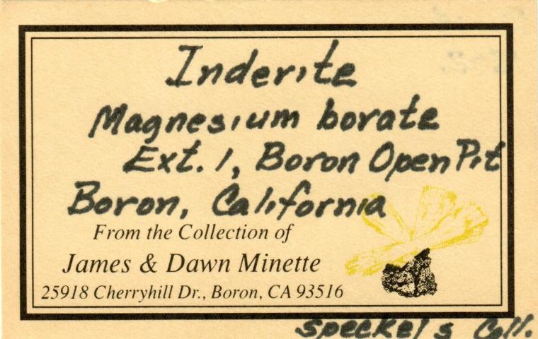 INDERITE with ULEXITE