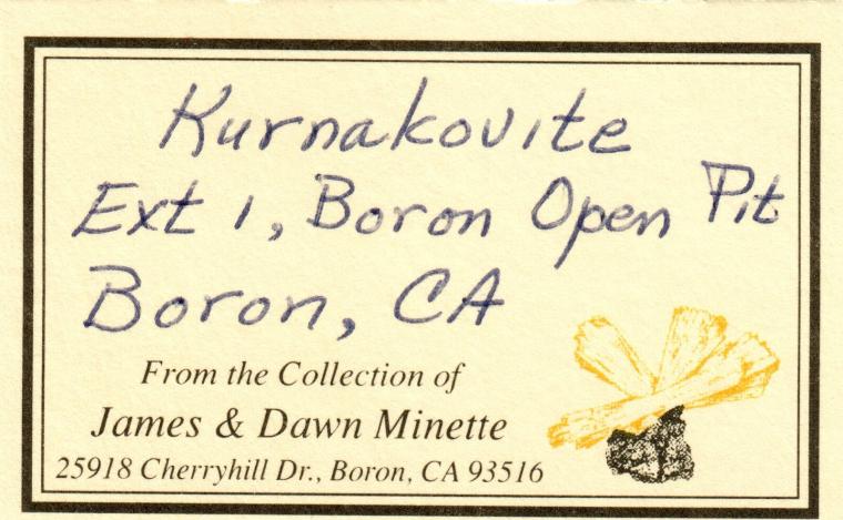 KURNAKOVITE with ULEXITE