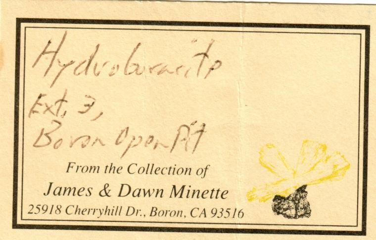 HYDROBORACITE with CALCITE