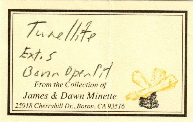 TUNELLITE on ULEXITE