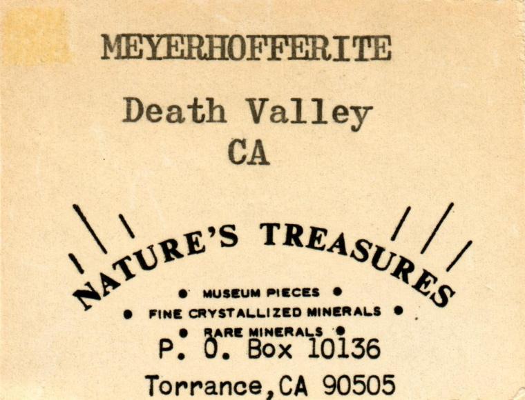 MEYERHOFFERITE after INYOITE