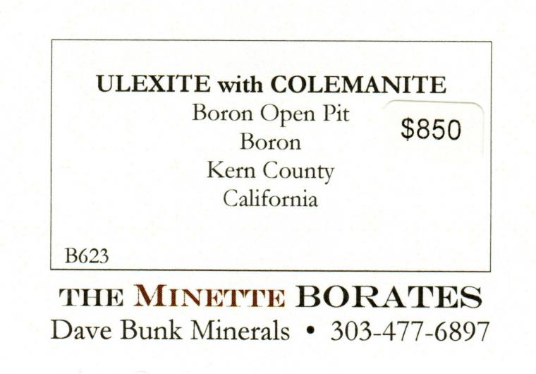 ULEXITE with COLEMANITE