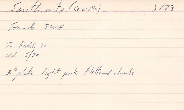 SMITHSONITE ON CERUSSITE