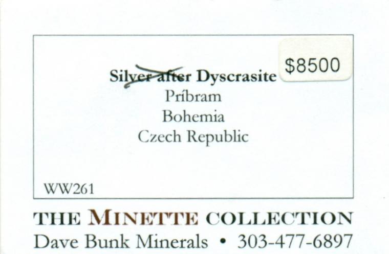 SILVER after DYSCRASITE