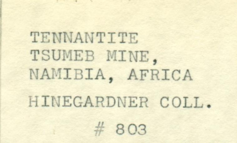 TENNANTITE with QUARTZ