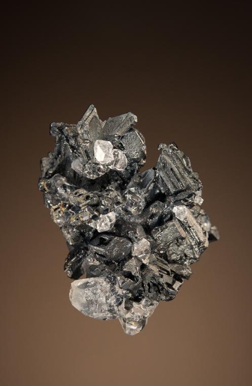 ACANTHITE with FLUORAPOPHYLLITE-(K)