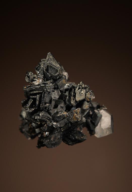 ACANTHITE with FLUORAPOPHYLLITE-(K)