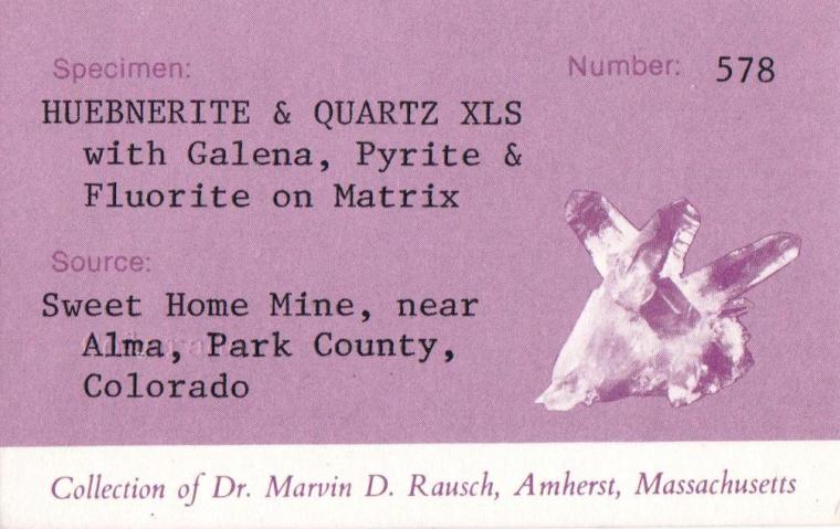 HÜBNERITE with QUARTZ