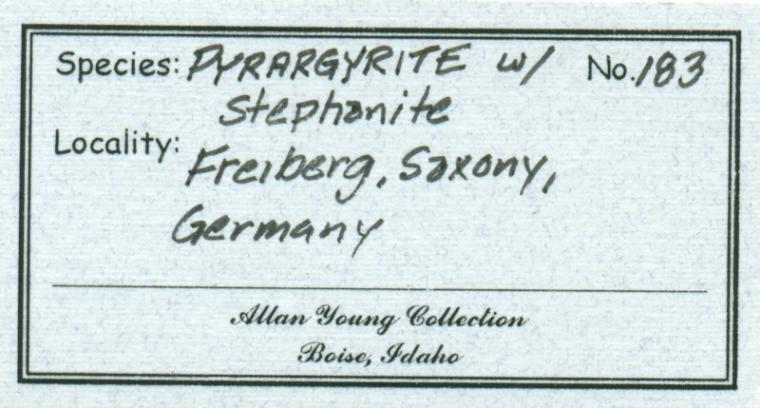 PYRARGYRITE with STEPHANITE