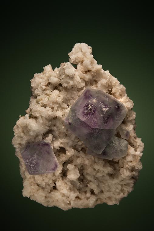 FLUORITE on ALBITE