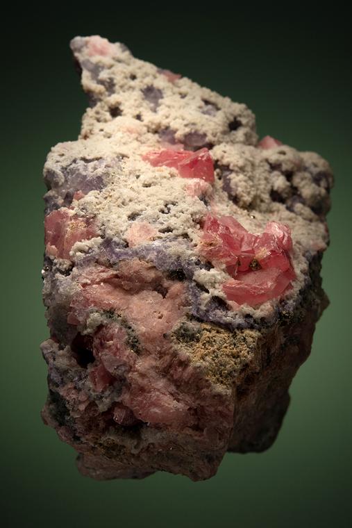 RHODOCHROSITE with QUARTZ and FLUORITE
