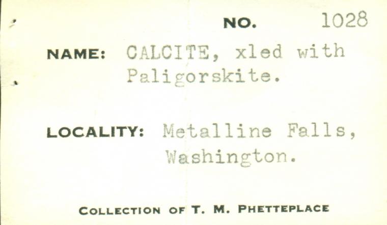 CALCITE with PALYGORSKITE