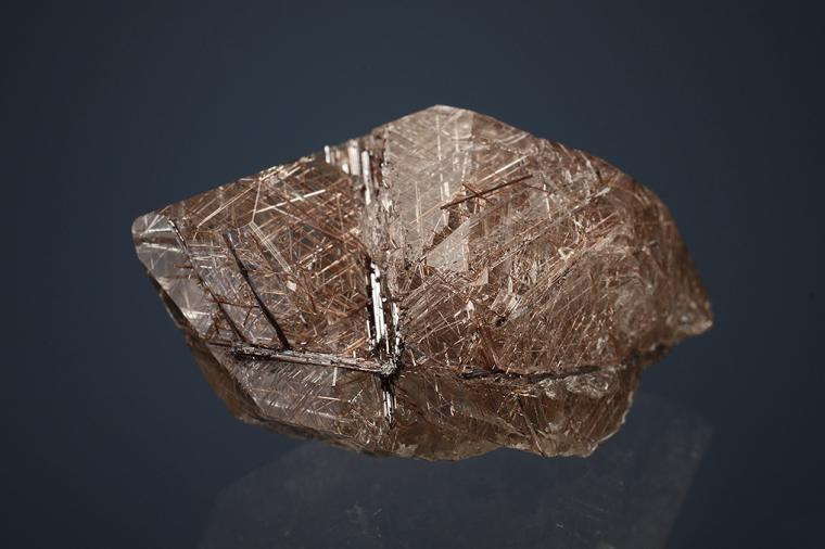 QUARTZ var. Smoky with RUTILE Inclusions