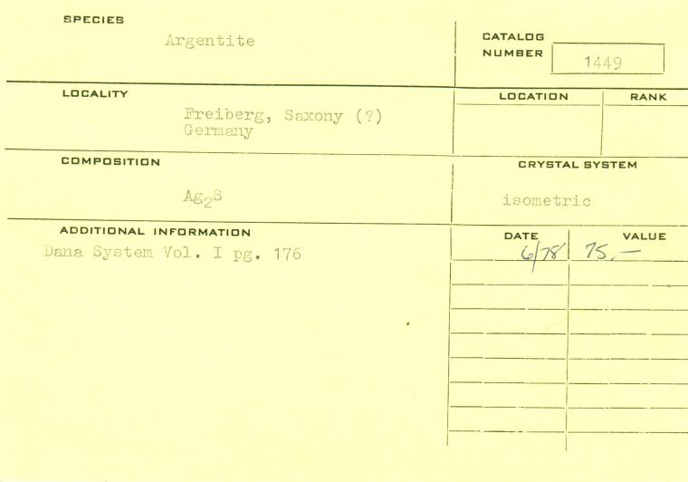 ACANTHITE after ARGENTITE