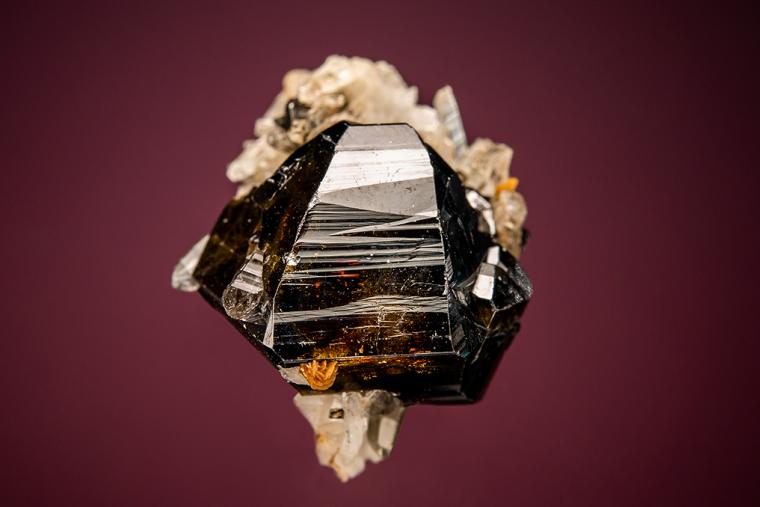 CASSITERITE on QUARTZ