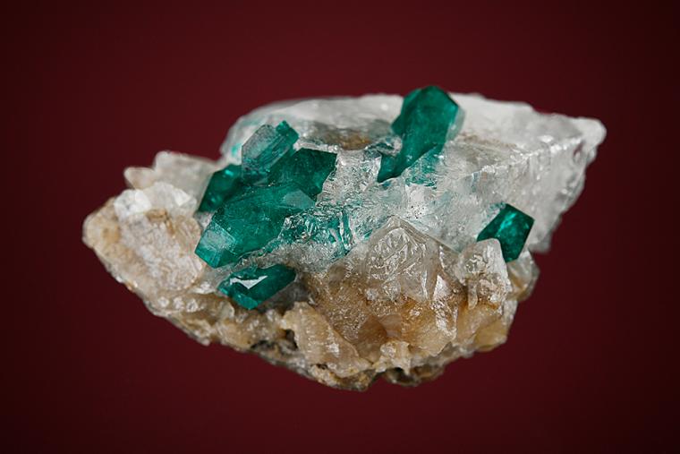DIOPTASE with CALCITE