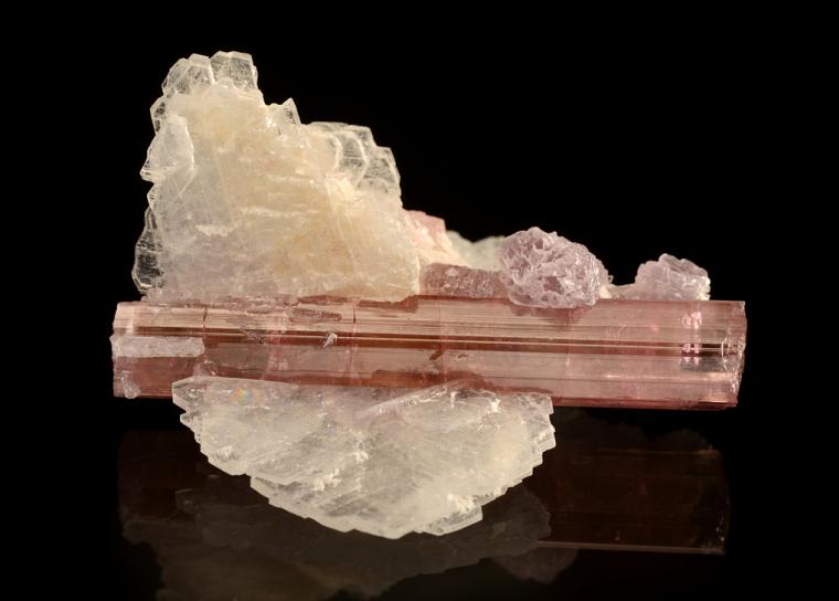 ELBAITE with LEPIDOLITE and ALBITE