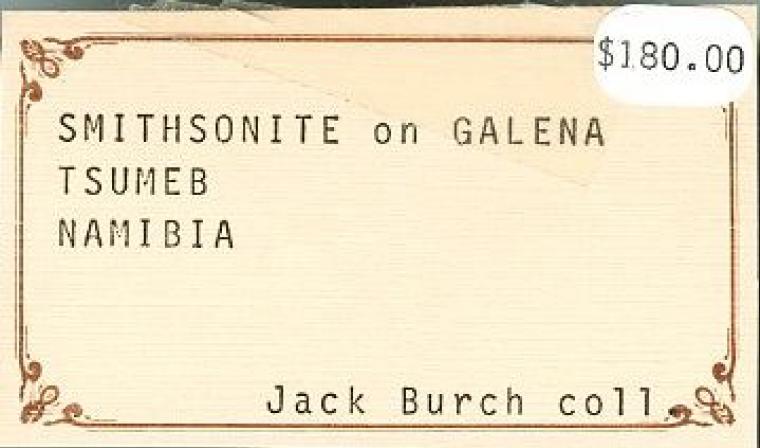 SMITHSONITE on GALENA