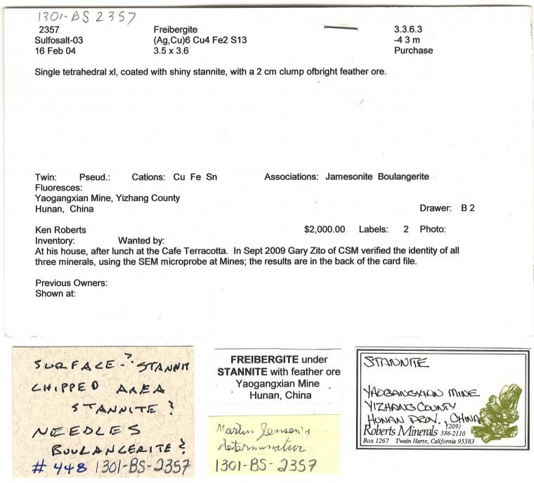 STANNITE coating FREIBERGITE