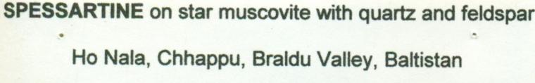 SPESSARTINE on MUSCOVITE