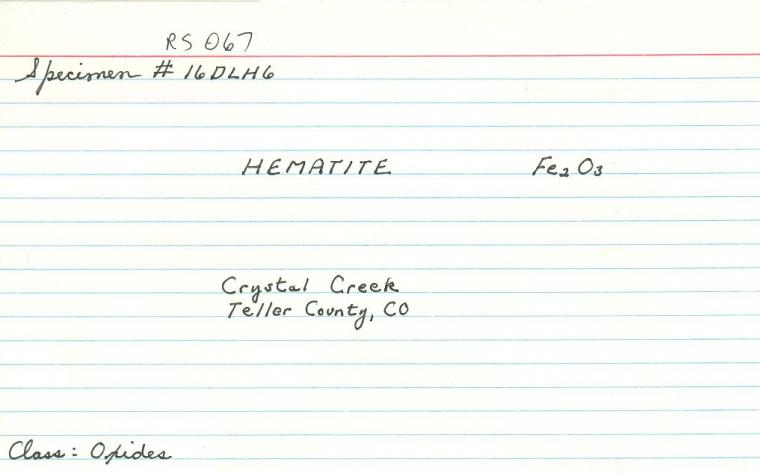 HEMATITE after A CARBONATE