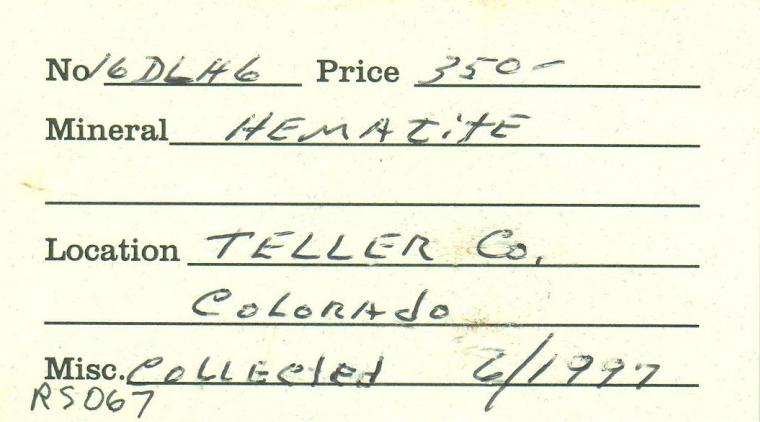 HEMATITE after A CARBONATE