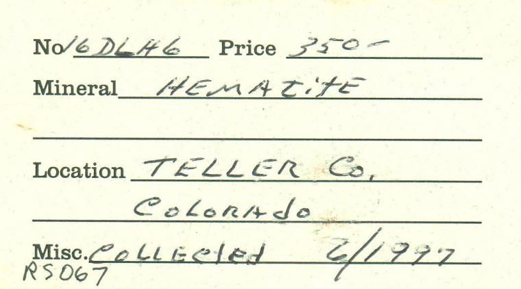 HEMATITE after A CARBONATE