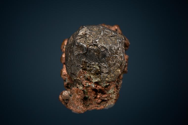 SILVER with PREHNITE on COPPER