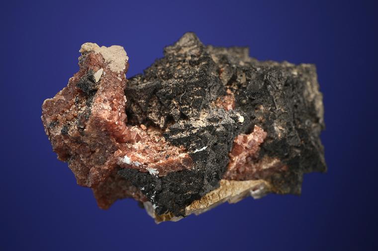 HAUSMANNITE with CALCITE and ANDRADITE
