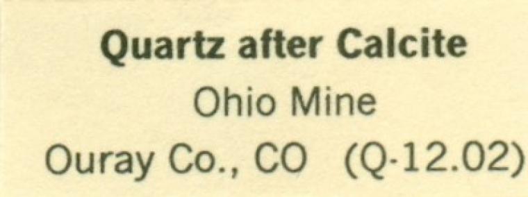 QUARTZ after CALCITE