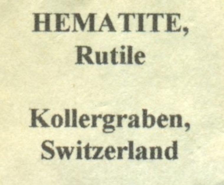 RUTILE on HEMATITE