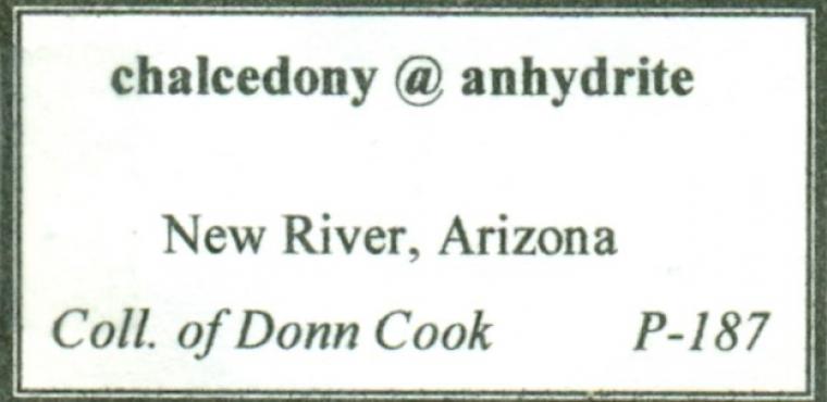 QUARTZ var. Chalcedony after ANHYDRITE