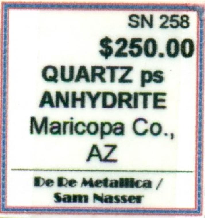 QUARTZ var. Chalcedony after ANHYDRITE