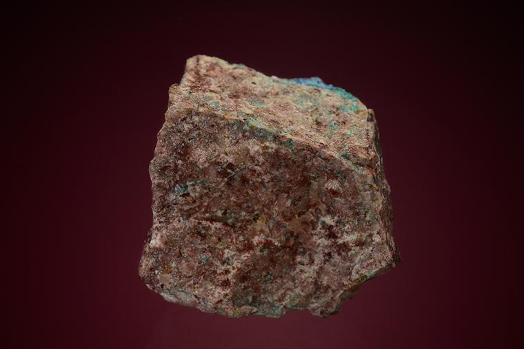 AJOITE with SHATTUCKITE and CALCITE