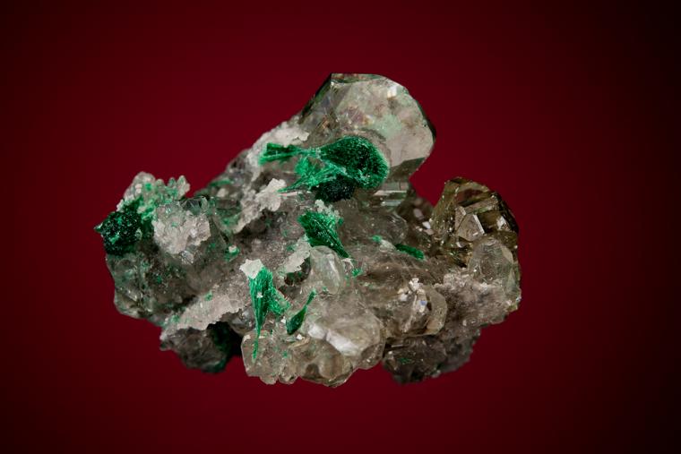 CERUSSITE with MALACHITE