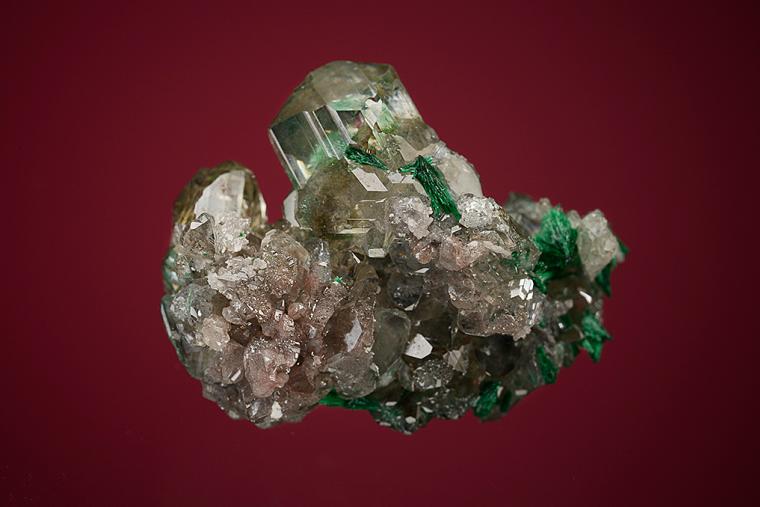 CERUSSITE with MALACHITE