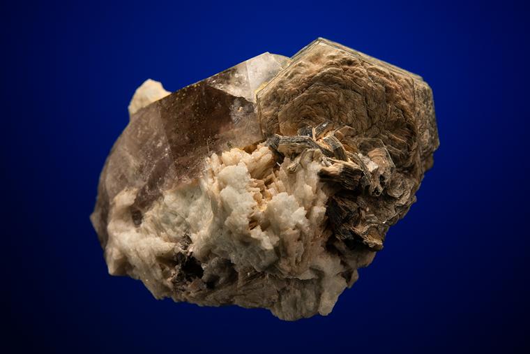 MUSCOVITE with QUARTZ var. Smoky and ALBITE