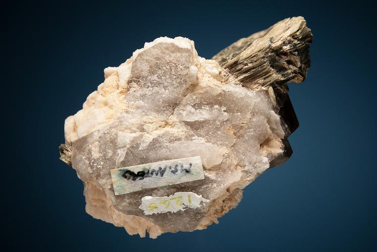MUSCOVITE on QUARTZ var. Smoky and MICROCLINE