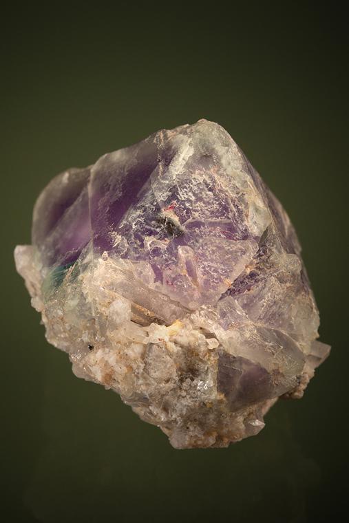 FLUORITE on QUARTZ (repaired)