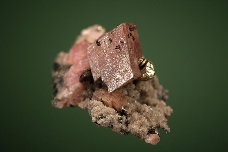 RHODOCHROSITE with PYRITE