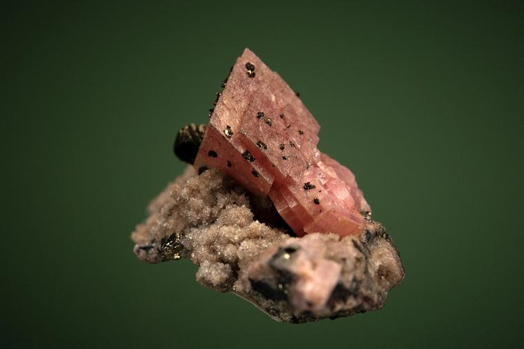 RHODOCHROSITE with PYRITE