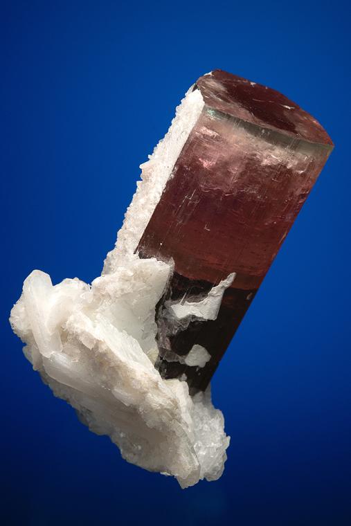 ELBAITE with STILBITE and ALBITE var. Cleavelandite (repaired)