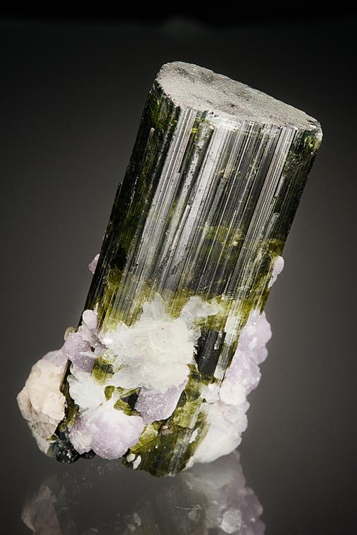 ELBAITE with LEPIDOLITE and ALBITE var. Cleavelandite