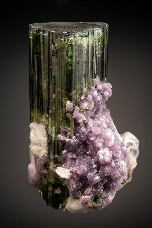 ELBAITE with LEPIDOLITE and ALBITE var. Cleavelandite